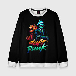 Свитшот детский Daft Punk, цвет: 3D-белый