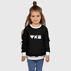 Свитшот детский Любовь, смерть и роботы, цвет: 3D-белый — фото 2