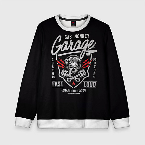 Детский свитшот Gas Monkey Garage / 3D-Белый – фото 1