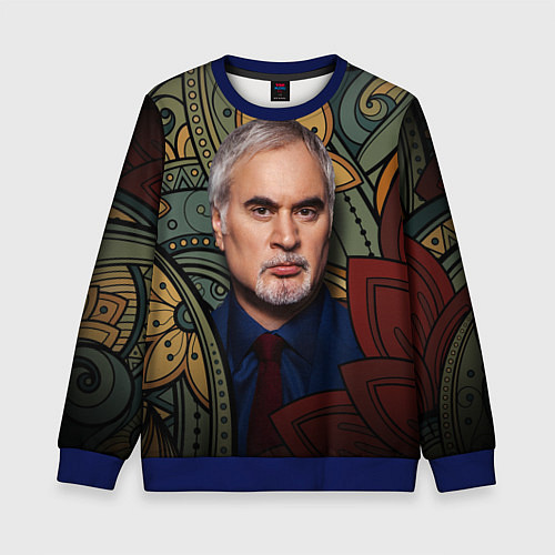 Детский свитшот Меладзе Цветы Мандала / 3D-Синий – фото 1