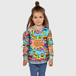 Свитшот детский Year baby Pop art print, цвет: 3D-меланж — фото 2