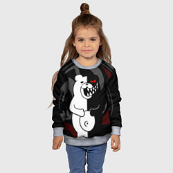 Свитшот детский MONOKUMA МОНОКУМА DANGANRO, цвет: 3D-меланж — фото 2