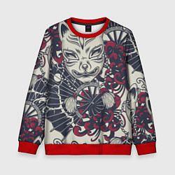 Детский свитшот Маска Кицунэ Маска лисы