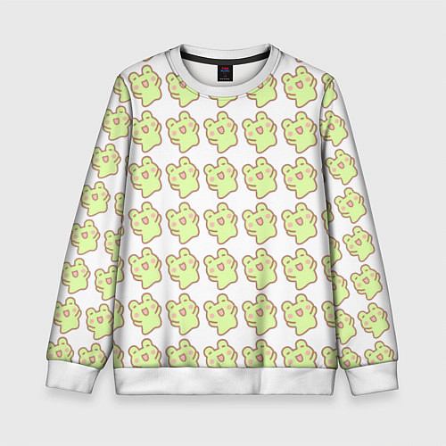Детский свитшот Счастливые лягушки / 3D-Белый – фото 1