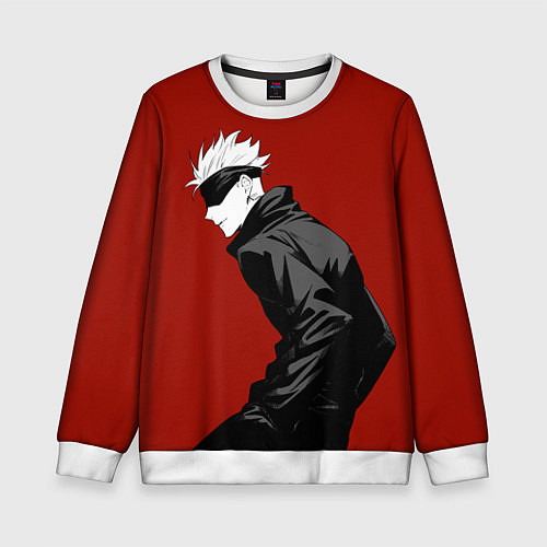 Детский свитшот Годжо Магическая Битва арт02 / 3D-Белый – фото 1