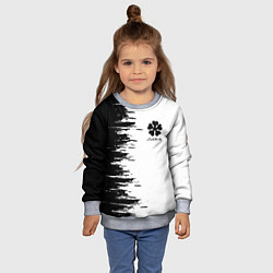 Свитшот детский Чёрный клевер,, цвет: 3D-меланж — фото 2
