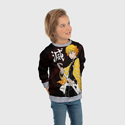 Свитшот детский КЛИНОК РАССЕКАЮЩИЙ ДЕМОНОВ, цвет: 3D-меланж — фото 2