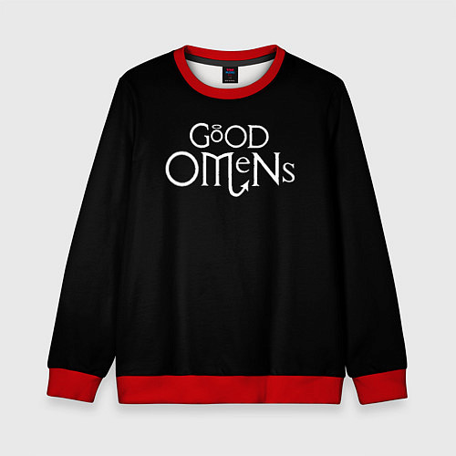 Детский свитшот GOOD OMENS БЛАГИЕ ЗНАМЕНИЯ КРЫЛЬЯ / 3D-Красный – фото 1