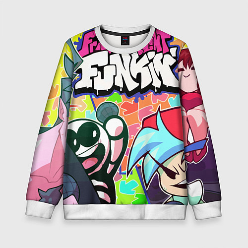 Детский свитшот Friday night funkin / 3D-Белый – фото 1