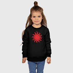 Свитшот детский Солнце Славянский символ, цвет: 3D-черный — фото 2