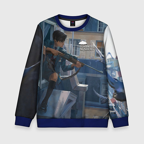 Детский свитшот Пятый снайпер / 3D-Синий – фото 1