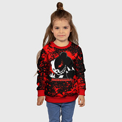 Свитшот детский MONOKUMA МОНОКУМА BLOOD, цвет: 3D-красный — фото 2
