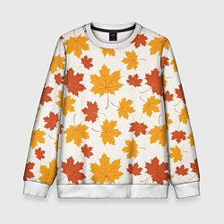 Свитшот детский Осень Autumn, цвет: 3D-белый