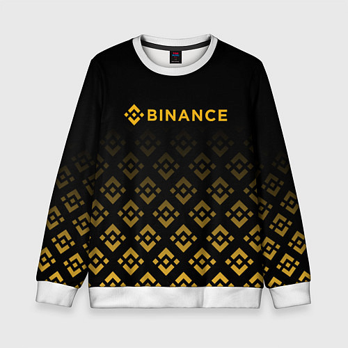 Детский свитшот BINANCE БИНАНС БИРЖА / 3D-Белый – фото 1