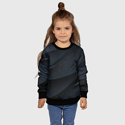 Свитшот детский Волны, цвет: 3D-черный — фото 2
