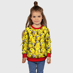 Свитшот детский Попугаи, цвет: 3D-красный — фото 2
