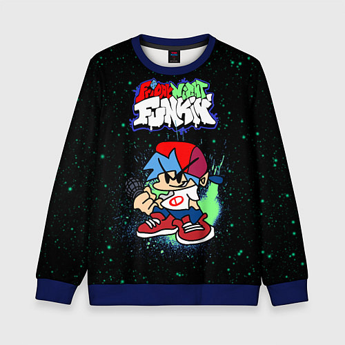 Детский свитшот Friday Night FunkinBoyfriend / 3D-Синий – фото 1