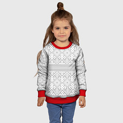 Свитшот детский Русские народные узоры, цвет: 3D-красный — фото 2