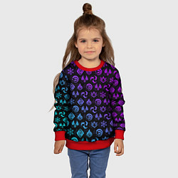 Свитшот детский GENSHIN IMPACT NEON, цвет: 3D-красный — фото 2