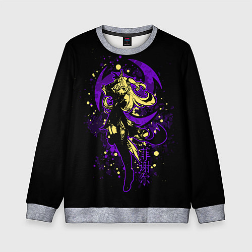 Детский свитшот GENSHIN IMPACT, ФИШЛЬ / 3D-Меланж – фото 1