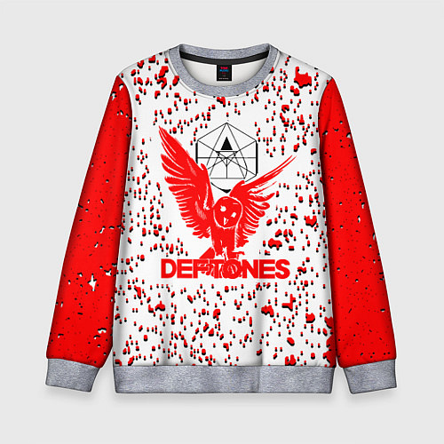 Детский свитшот Deftones / 3D-Меланж – фото 1