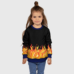 Свитшот детский ОГОНЬ И НИЧЕГО ЛИШНЕГО, цвет: 3D-синий — фото 2