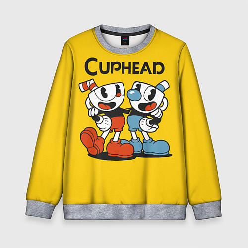 Детский свитшот CUPHEAD / 3D-Меланж – фото 1