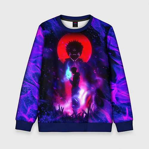 Детский свитшот МАГИЧЕСКАЯ БИТВА SUKUNA / 3D-Синий – фото 1