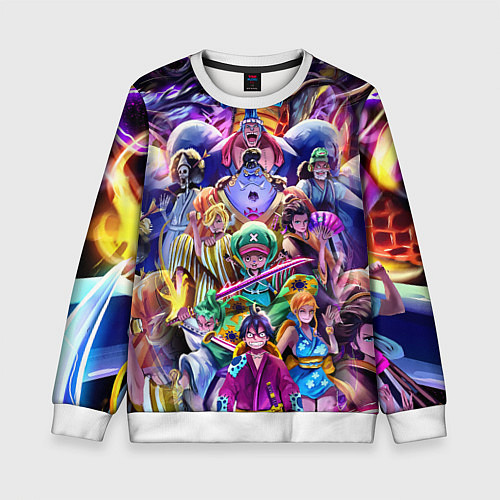Детский свитшот ONE PIECE ВАН ПИС ПЕРСОНАЖИ / 3D-Белый – фото 1
