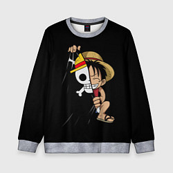 Детский свитшот ONE PIECE ЛУФФИ ЧЕРЕП СИМВОЛ