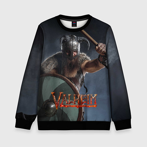 Детский свитшот Viking Valheim / 3D-Черный – фото 1