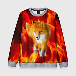 Свитшот детский Fire Fox, цвет: 3D-меланж