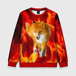 Свитшот детский Fire Fox, цвет: 3D-красный