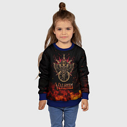 Свитшот детский Valheim символ черепа, цвет: 3D-синий — фото 2