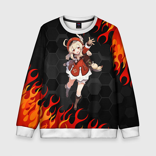 Детский свитшот Genshin Impact - Klee / 3D-Белый – фото 1