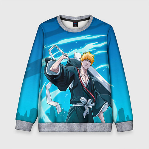 Детский свитшот Bleach-Ichigo / 3D-Меланж – фото 1