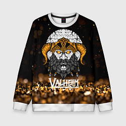 Свитшот детский Valheim Viking Gold, цвет: 3D-белый