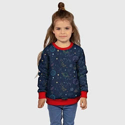 Свитшот детский Созвездия, цвет: 3D-красный — фото 2