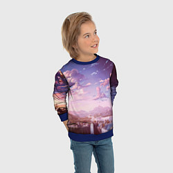 Свитшот детский Долина, цвет: 3D-синий — фото 2