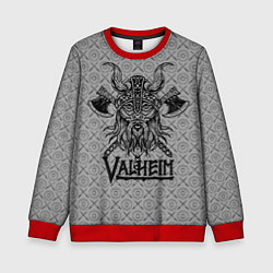 Свитшот детский Valheim Viking dark, цвет: 3D-красный