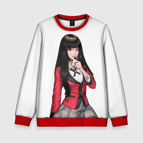 Детский свитшот Jabami Yumeko Kakegurui / 3D-Красный – фото 1