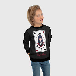 Свитшот детский Kakegurui Poker Face, цвет: 3D-черный — фото 2