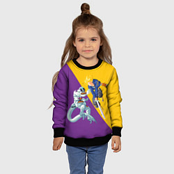 Свитшот детский Yellow vs purple, цвет: 3D-черный — фото 2