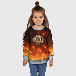 Свитшот детский Path of Exile Logo Путь изгнанника Лого Z, цвет: 3D-меланж — фото 2