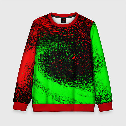 Детский свитшот КРАСНАЯ И ЗЕЛЕНАЯ КРАСКА / 3D-Красный – фото 1