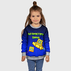 Свитшот детский Geometry Dash, цвет: 3D-меланж — фото 2