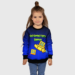 Свитшот детский Geometry Dash, цвет: 3D-черный — фото 2