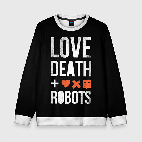 Детский свитшот Love Death Robots / 3D-Белый – фото 1