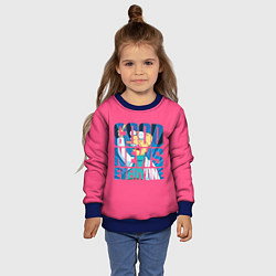 Свитшот детский Good news everyone, цвет: 3D-синий — фото 2