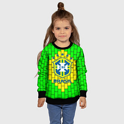 Свитшот детский Сборная Бразилии, цвет: 3D-черный — фото 2